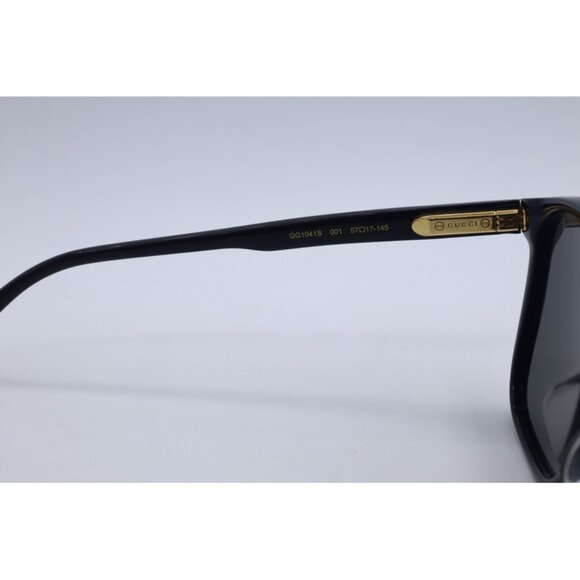 Gucci GG 1041S 001 Large Black Sunglasses Frames Gray Lenses NEW! main image 4